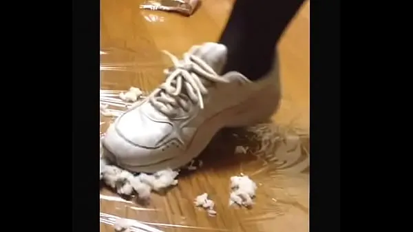 Sveže fetish】Rice ball food crush Puma Sneaker moji cevi