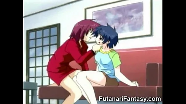 Frisk Hentai Teen Turns Into Futanari mit rør