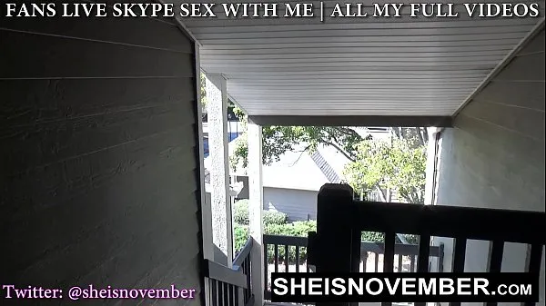 Fresh Naughty Stepsister Sneak Outdoors To Meet For Secrete Kneeling Blowjob And Facial, A Sexy Ebony Babe With Long Blonde Hair Cleavage Is Exposed While Giving Her Stepbrother POV Blowjob, Stepsister Sheisnovember Swallow Cumshot on Msnovember my Tube