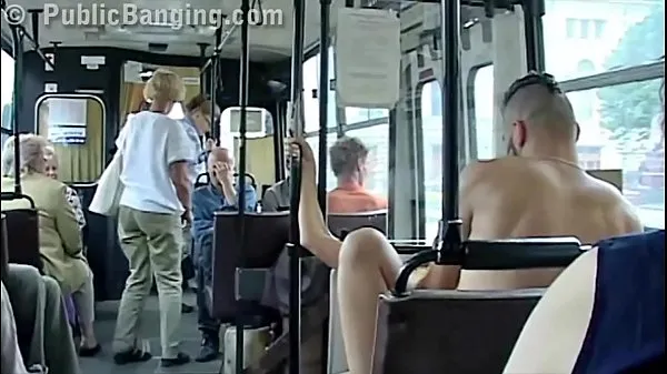 طازجة Extreme public sex in a city bus with all the passenger watching the couple fuck أنبوبي