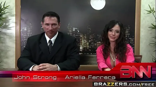 Fresh Brazzers - Big Tits at Work - Fuck The News scene starring Ariella Ferrera, Nikki Sexx and John Str my Tube
