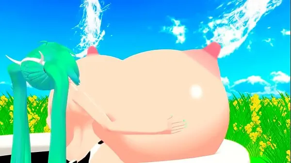 Frisk Hatsune Miku Milk Sweetness and Huge Boobs by Cute Cow mit rør