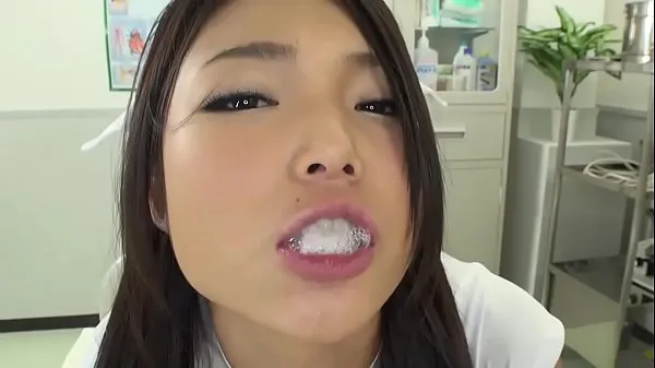 Fresh nurse Megumi Shino swallow 4 load and play with my Tube