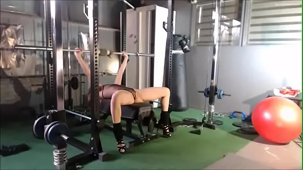 Frisk Dutch Olympic Gymnast workout video mit rør