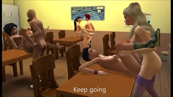 طازجة The Sims XXX In school أنبوبي