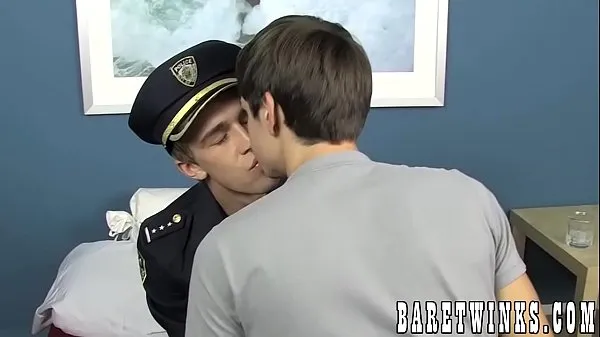 Segar Raw fuck session with twink police officer and his buddy Tiub saya