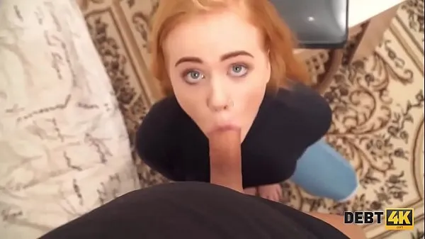 Tuore Debt4k. Sweetie with sexy red hair agrees to pay for big TV with her holes tuubiani