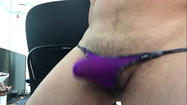 Frisk Masturbation with wearing a tiny g-string min Tube