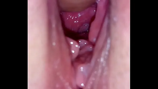 Färsk Close-up inside cunt hole and ejaculation min tub