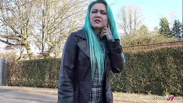 Fresh GERMAN SCOUT - GREEN HAIR GIRL TALK TO FUCK FOR CASH AT REAL PICK UP CASTING my Tube