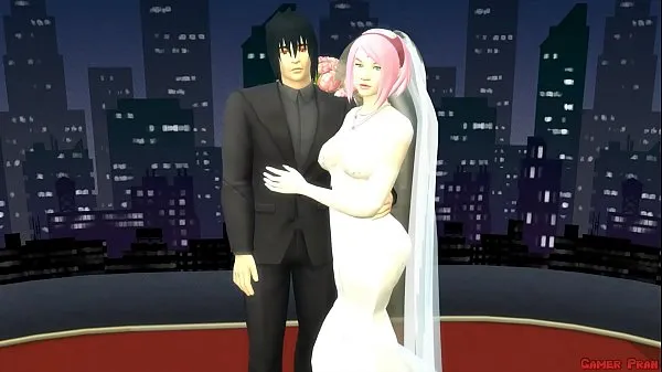 สดSakura's Wedding Part 1 Anime Hentai Netorare Newlyweds take Pictures with Eyes Covered a. Wife Silly Husbandหลอดของฉัน
