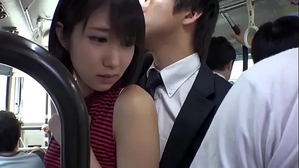 Tươi Sexy japanese chick in miniskirt gets fucked in a public bus ống của tôi