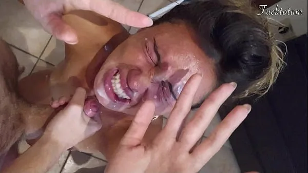 Fresh Girl orgasms multiple times and in all positions. (at 7.4, 22.4, 37.2). BLOWJOB FEET UP with epic huge facial as a REWARD - FRENCH audio my Tube