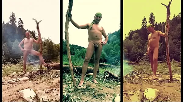 Čerstvé shameless nudist triptych - my shtick mojej trubice