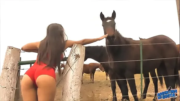 Frisk The Hot Lady Horse Whisperer - Amazing Body Latina! 10 Ass min Tube