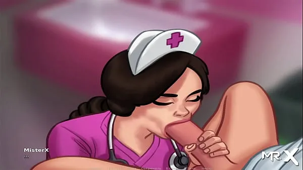 Friss SummertimeSaga - Nurse plays with cock then takes it in her mouth E3 a csövem