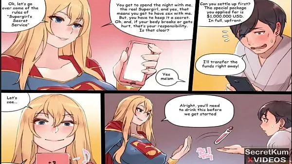 Frisk Supergirl - Marvel Super hero is a dirty prostitute at Night min Tube
