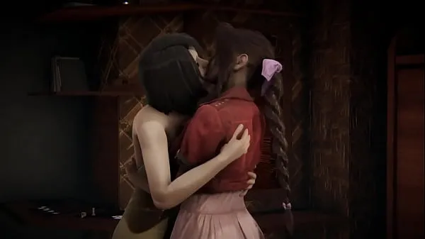 Tüpümün Final fantasy Rinoa x Aerith threesome bisexual taze