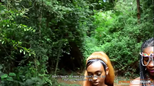 Tüpümün Ebony party queens outdoor lesbian makeout in African music festival taze