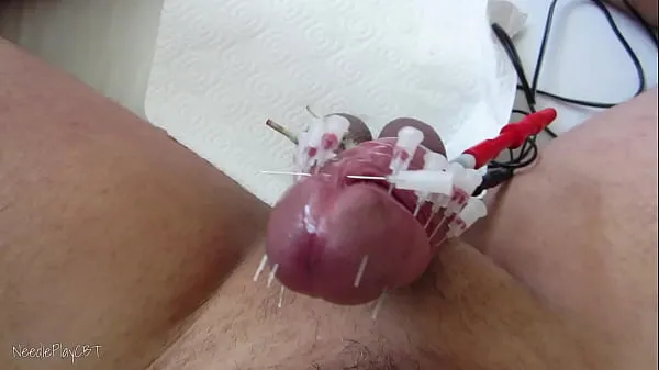 Fresh Cock Skewering Estim CBT 10 Handsfree Cumshot With Ball Squeezing - Electrostimulation Solo Edging my Tube