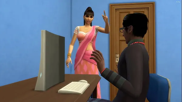 Frisk Indian stepmom catches her nerd stepson masturbating in front of the computer watching porn videos || adult videos || Porn Movies mit rør