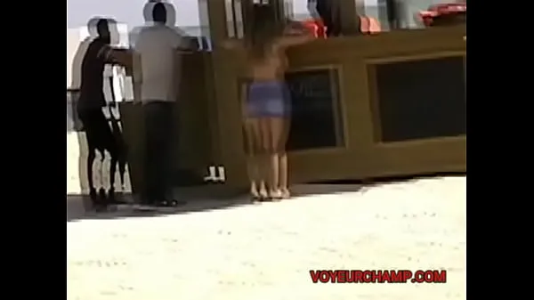 Frisk Exhibitionist Wife 37 & 42 Pt1 - MILF Heather Silk Public Shaved Pussy Flash For Topless Beach Voyeur min Tube