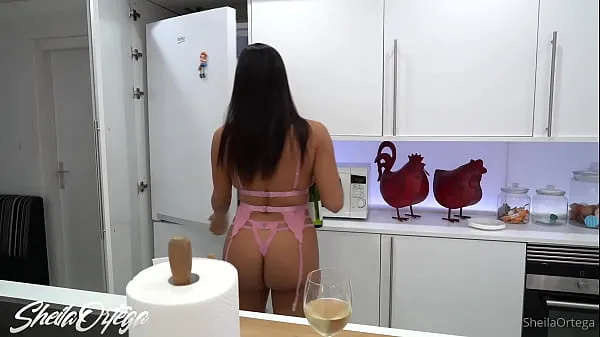 Segar Big boobs latina Sheila Ortega doing blowjob with real BBC cock on the kitchen Tube saya