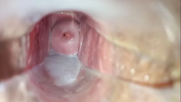 Tươi Cum inside pussy close-up speculum ống của tôi