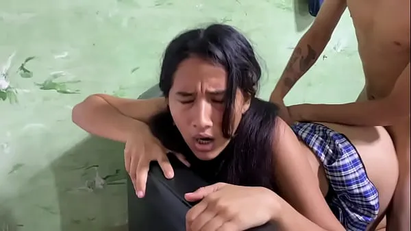 Tươi NO Prof It hurts!!! Young woman student leaves with her teacher after school, real homemade ống của tôi