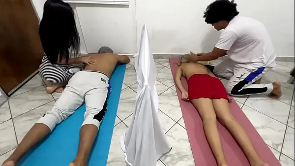 Fresh The Masseuse Fucks the Girlfriend in a Couples Massage While Her Boyfriend Massages Her Next Door NTR my Tube