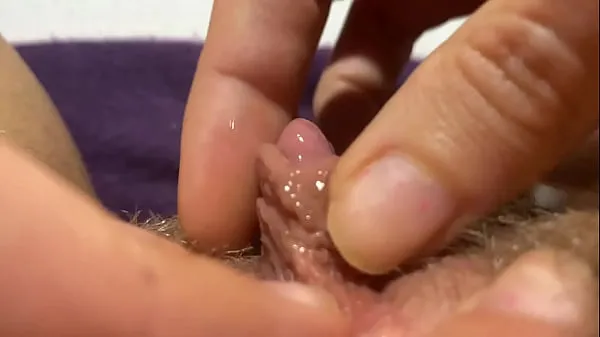 Tüpümün huge clit jerking orgasm extreme closeup taze