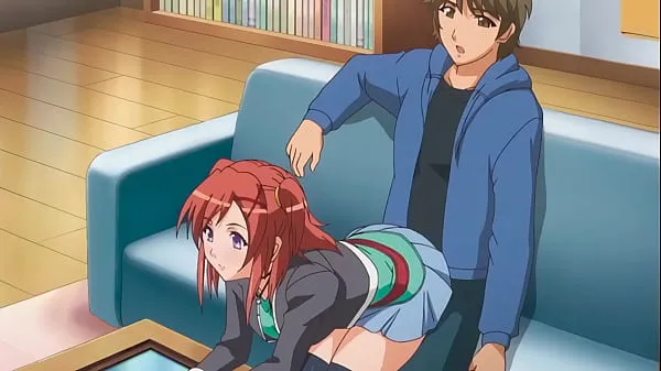 Segar step Brother gets a boner when step Sister sits on him - Hentai [Subtitled Tiub saya