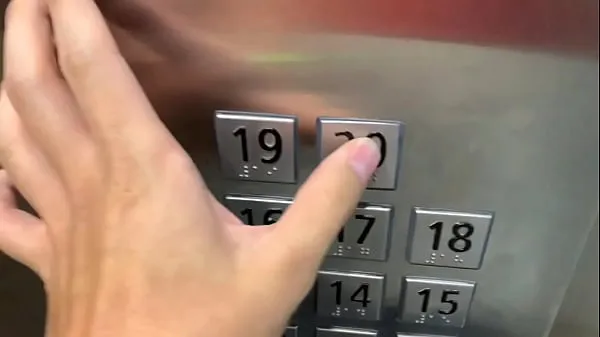طازجة Sex in public, in the elevator with a stranger and they catch us أنبوبي